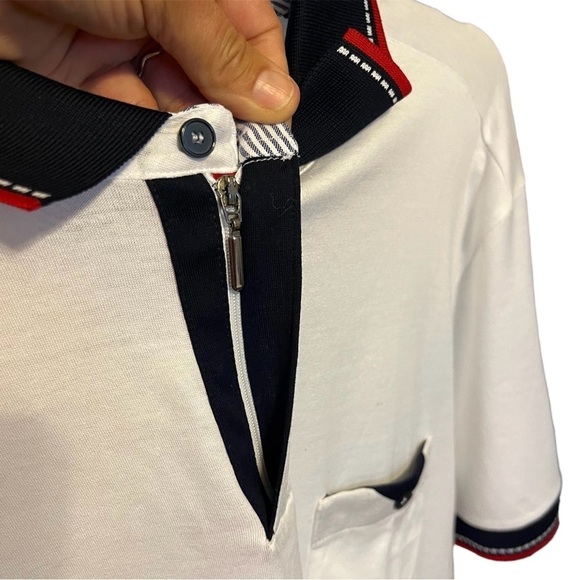 Impulso Mens Yacht Regatta Nautical Zip Collared Polo Shirt Made In Italy Sz XXL - Picture 6 of 9